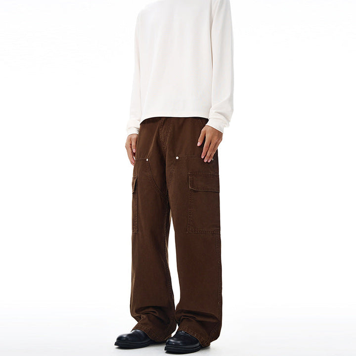 Men's Baggy Cargo Pants in Palazzo Cut with Large Applied Pockets Mune Fashion