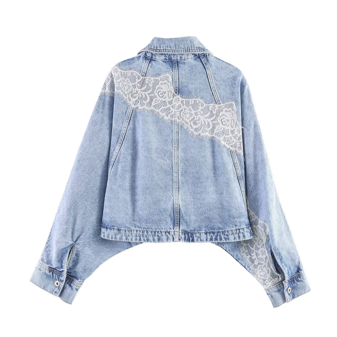 Women Jeans Set with Cropped Jeans Jacket and Casual High-Waist Jeans Mune Fashion