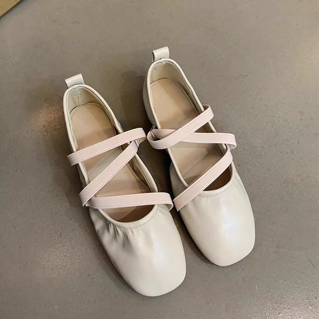 Women's Ballerina Flats with Fashionable Strap and Comfortable Footbed