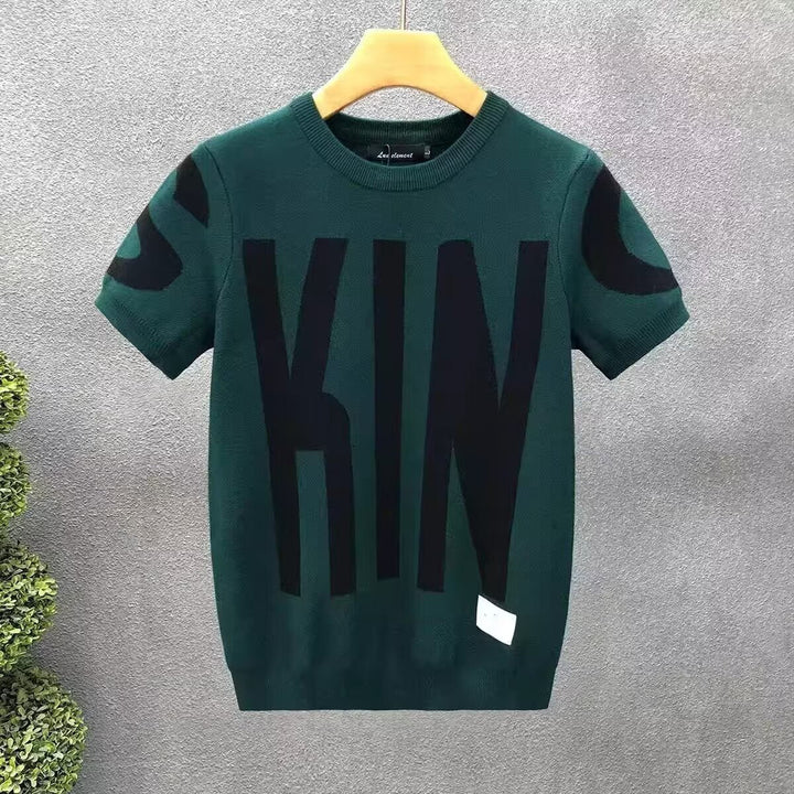 Men's knit shirt with oversized lettering Mune Fashion