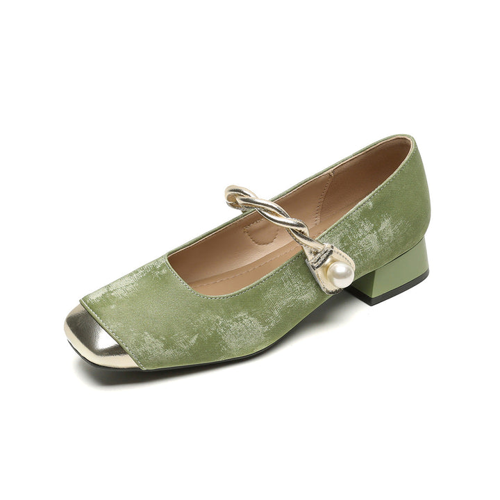 Elegant Women's Ballet Flats with Pearl Embellishments