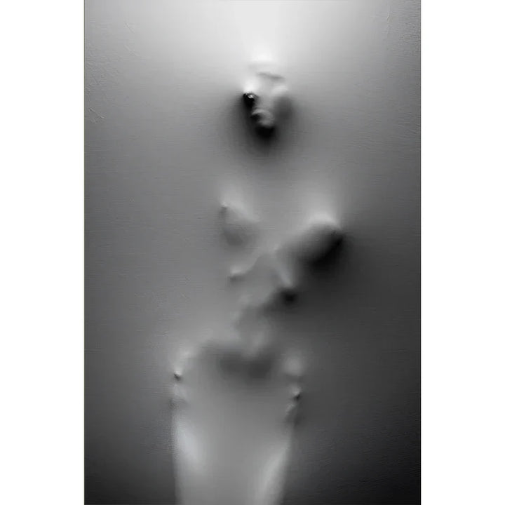 Modern Art Abstract Ghostly Figures In The Wall Canvas Prints Black White Wall Art Posters Pictures For Living Room Bedroom Art Decor