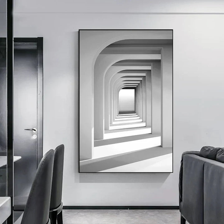Minimalist Abstract Architectural Wall Art Fine Art Canvas Prints Posters Pictures For Modern Apartment Living Room Home Office Decor