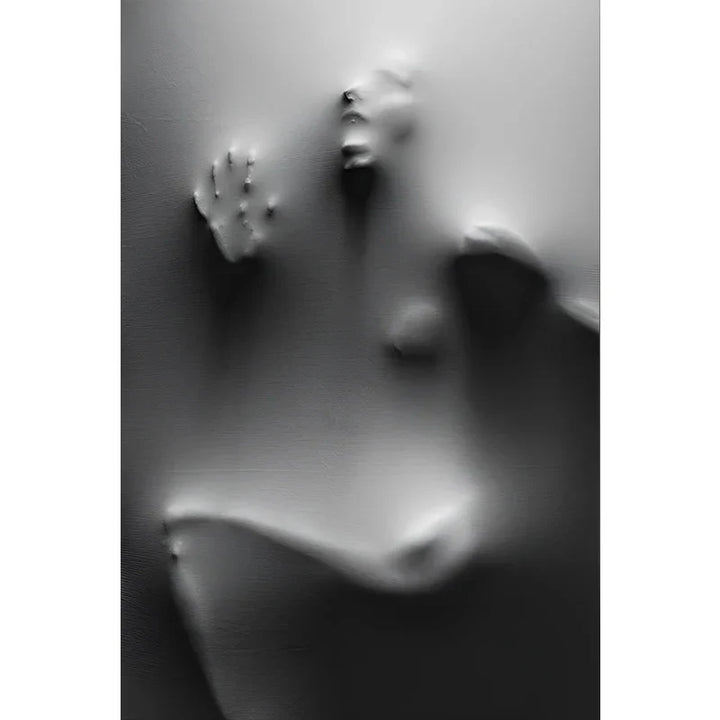 Modern Art Abstract Ghostly Figures In The Wall Canvas Prints Black White Wall Art Posters Pictures For Living Room Bedroom Art Decor