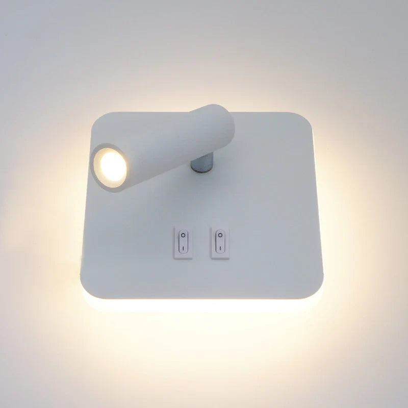 Modern LED Wall Sconce – 350° Swivel Adjustable Up & Down Wall Light, 3000K Warm White to 6500K Cool Light, Aluminium Wall Lamp