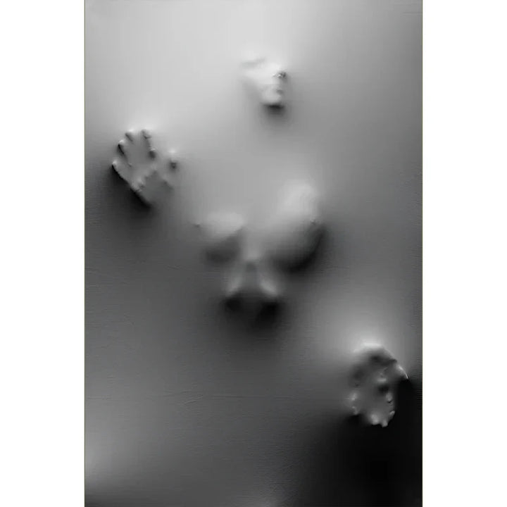 Modern Art Abstract Ghostly Figures In The Wall Canvas Prints Black White Wall Art Posters Pictures For Living Room Bedroom Art Decor