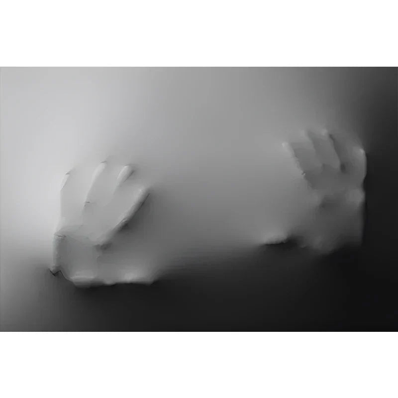 Modern Art Abstract Ghostly Figures In The Wall Canvas Prints Black White Wall Art Posters Pictures For Living Room Bedroom Art Decor