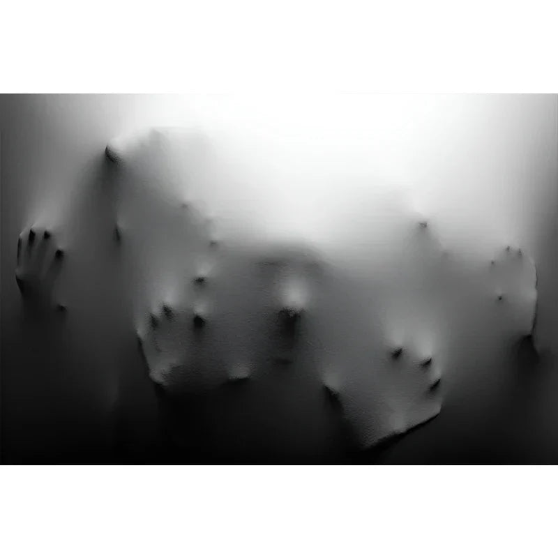 Modern Art Abstract Ghostly Figures In The Wall Canvas Prints Black White Wall Art Posters Pictures For Living Room Bedroom Art Decor