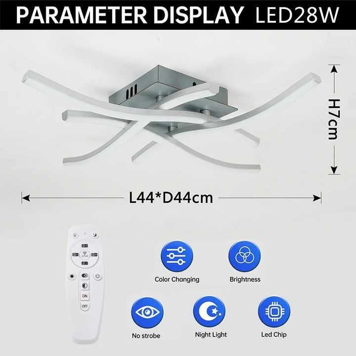 Modern LED Ceiling Lamp for Living Room, Dining Room, Bedroom, and Balcony