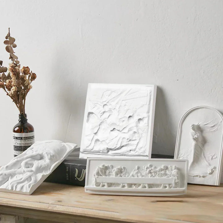 Nordic INS Style Character Plaster Statue DIY Painted Sketch Photography Props Table Decorations Home Art Plaster Decoration