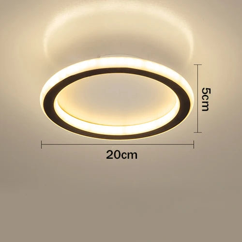 Modern Minimalist Ceiling Light – Square/Round LED Eye Protection Lamp for Bedroom, Study, Living Room, and Lounge Areas (90-260V)