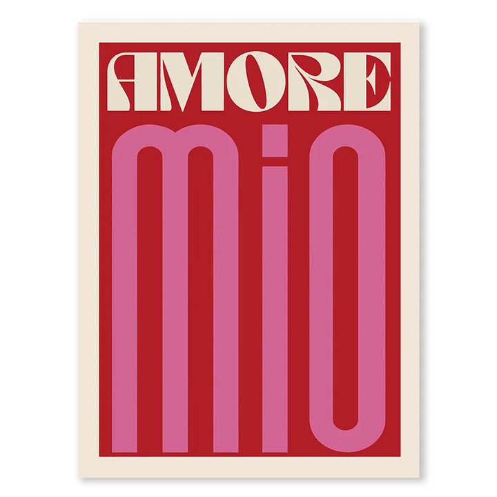 Pink Retro Love Quote Wall Art Fine Art Canvas Prints Typographic Pictures For Bedroom Living Room Hotel Room Modern Apartment Wall Art Decor