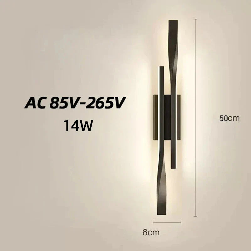 Modern LED Long Strip Wall Lamp – Luxury Creative Bedside & Living Room Light, Simple Nordic Design for Bedroom, TV Wall, and Interior Decoration