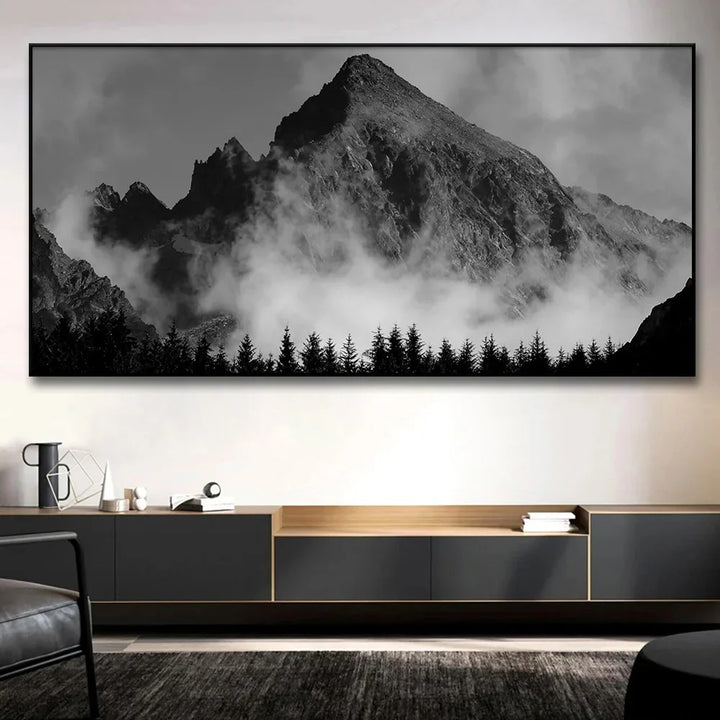 Northern Landscapes Forest Mountain Wilderness Wall Art Fine Art Canvas Prints Black White Posters For Living Room Modern Home Office Decor