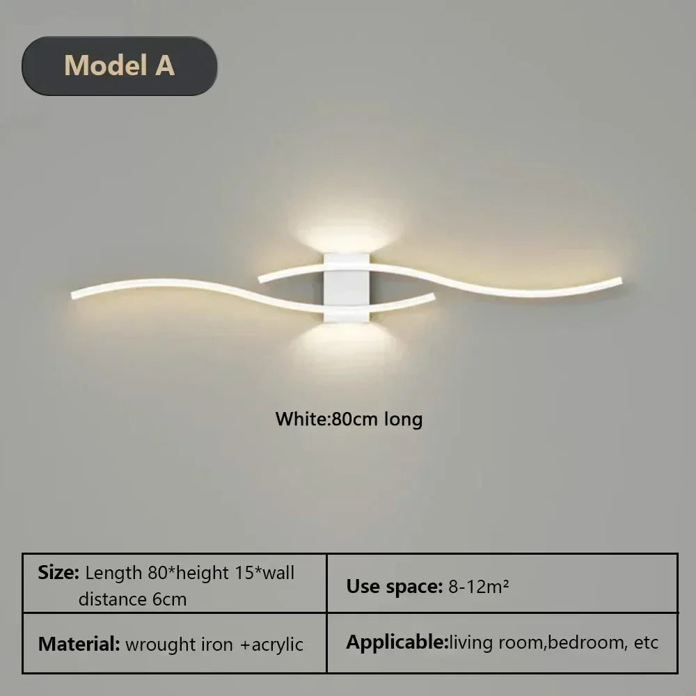 Modern LED Wall Lamp – Dimmable Up & Down Wall Sconce for Bedroom, Living Room, and Indoor Spaces