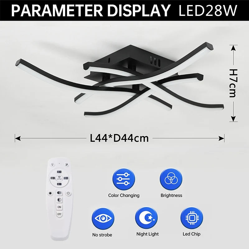 Modern LED Ceiling Lamp for Living Room, Dining Room, Bedroom, and Balcony