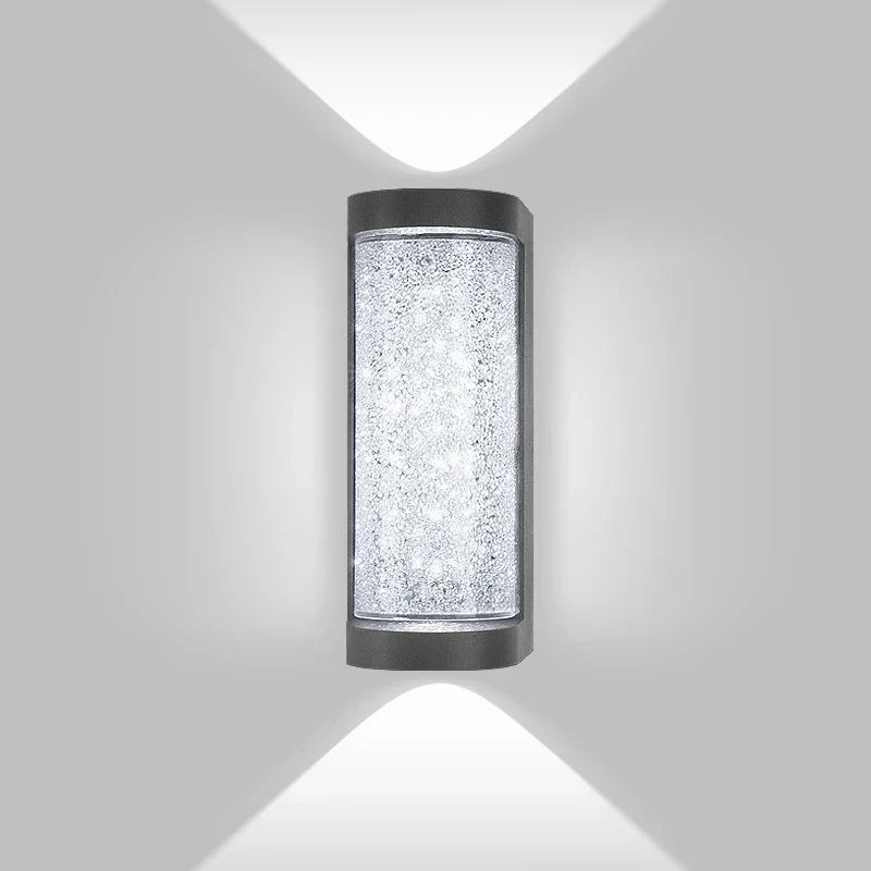 Modern Waterproof LED Outdoor Wall Lamp – Crystal Wall Sconce for Garden, Patio, and Doorway Lighting