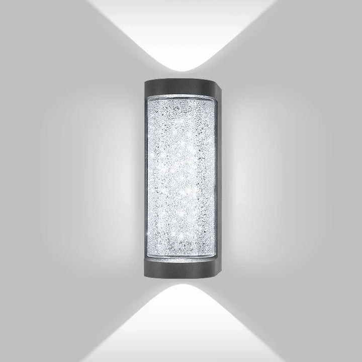 Modern Waterproof LED Outdoor Wall Lamp – Crystal Wall Sconce for Garden, Patio, and Doorway Lighting