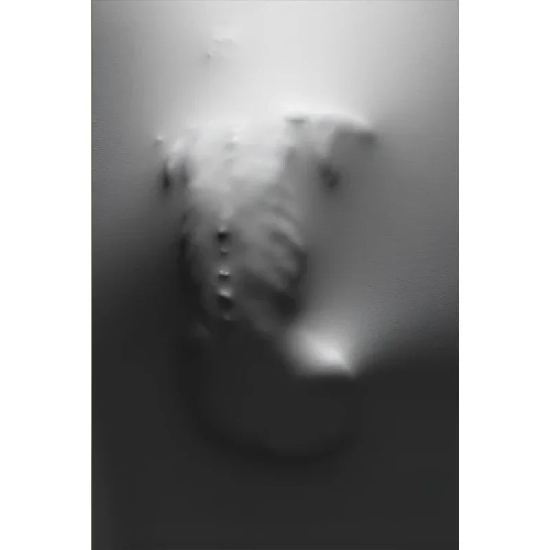 Modern Art Abstract Ghostly Figures In The Wall Canvas Prints Black White Wall Art Posters Pictures For Living Room Bedroom Art Decor
