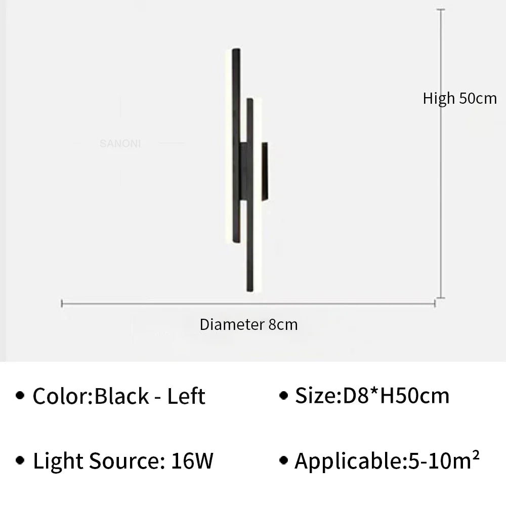 Modern LED Wall Light – Stylish Wall Sconce for Living Room, Stairs, Bedroom, and Corridor Interior Lighting