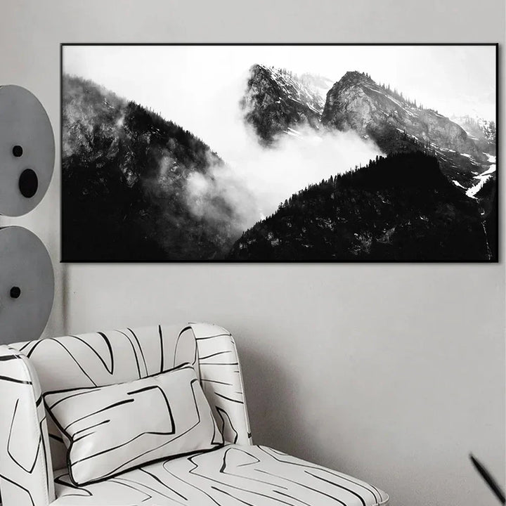 Northern Landscapes Forest Mountain Wilderness Wall Art Fine Art Canvas Prints Black White Posters For Living Room Modern Home Office Decor