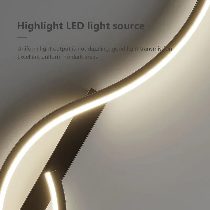 Modern LED Wall Lamp – Smart Remote-Controlled Sconce for Bedroom, Living Room, and Staircase