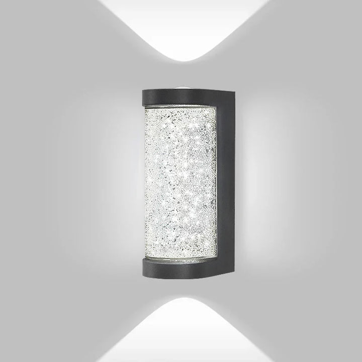 Modern Waterproof LED Outdoor Wall Lamp – Crystal Wall Sconce for Garden, Patio, and Doorway Lighting