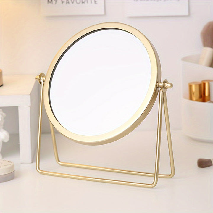 VintageGlow – Adjustable Makeup Mirror with Iron Frame