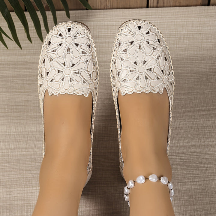 Azal Floral Perforated Loafers