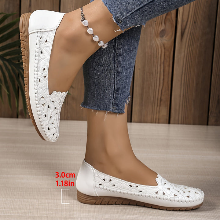 Azal Floral Perforated Loafers