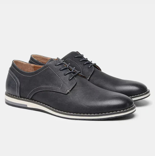 Vegan Leather Lace-Up Shoes