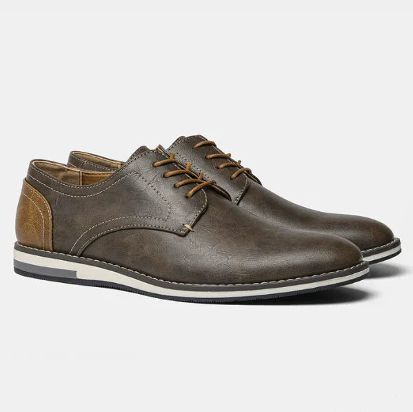 Vegan Leather Lace-Up Shoes