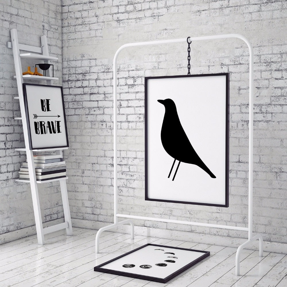 Eames Bird Nordic Scandinavian - Canvas Wall Art Print