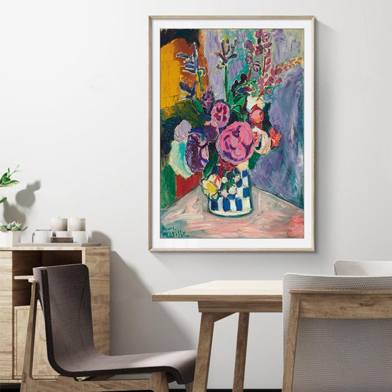 Vintage Matisse Peonies Flower - Canvas Wall Art Print