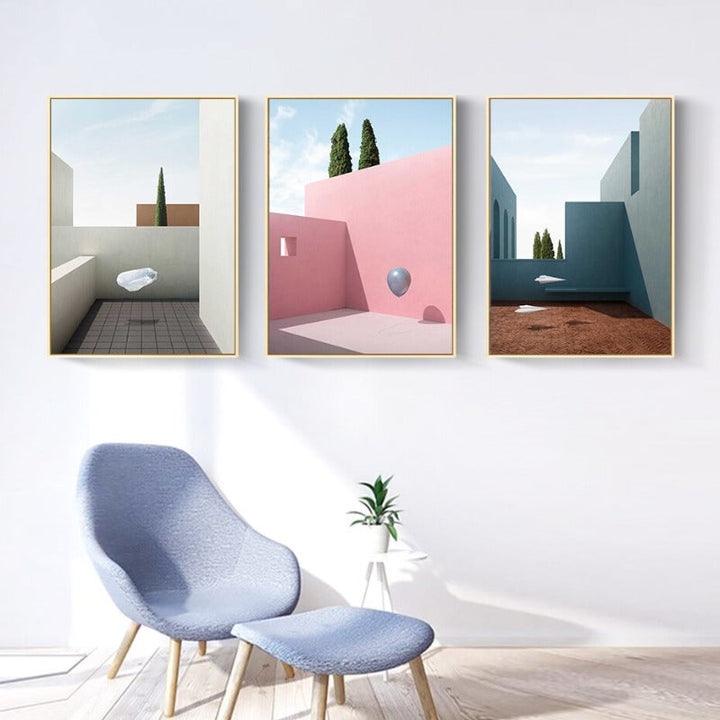 Still Life Modern Building  - Canvas Wall Art Print
