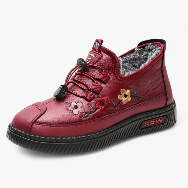 Floral Shoes with Warm Lining