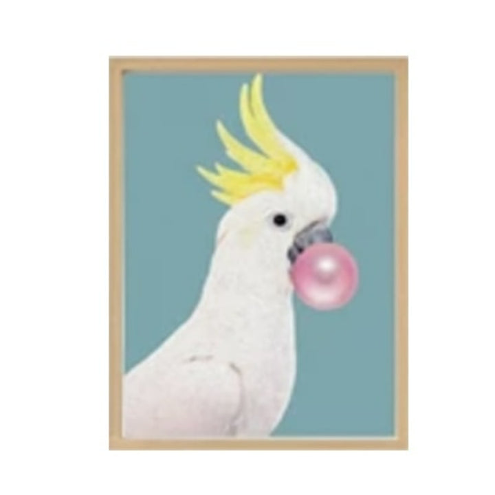 Cute Animals Blowing Bubbles - Canvas Wall Art Painting