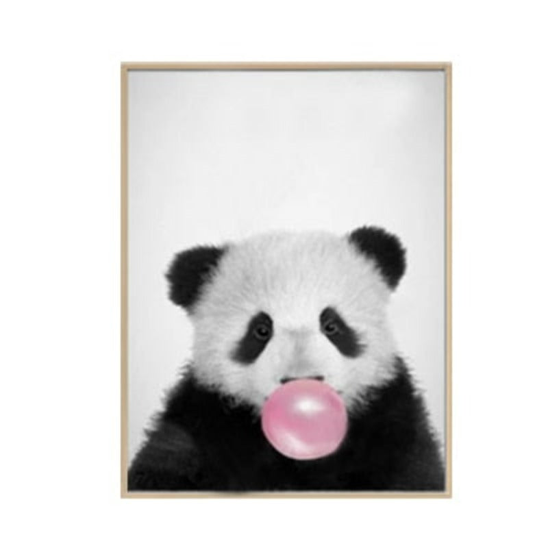 Cute Animals Blowing Bubbles - Canvas Wall Art Painting