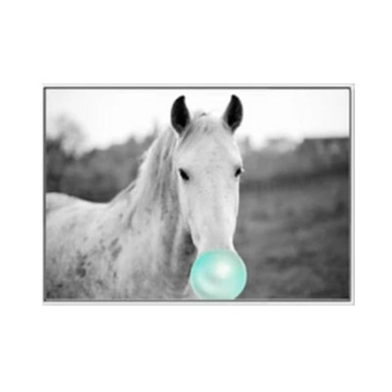 Cute Animals Blowing Bubbles - Canvas Wall Art Painting