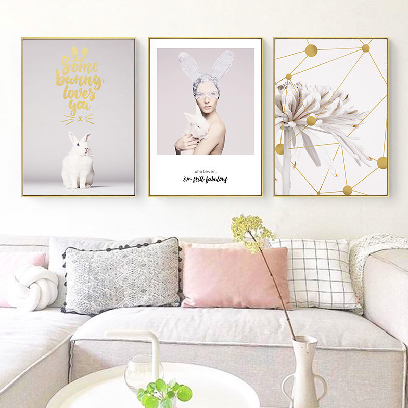 Sweet Bunny - Canvas Wall Art Painting