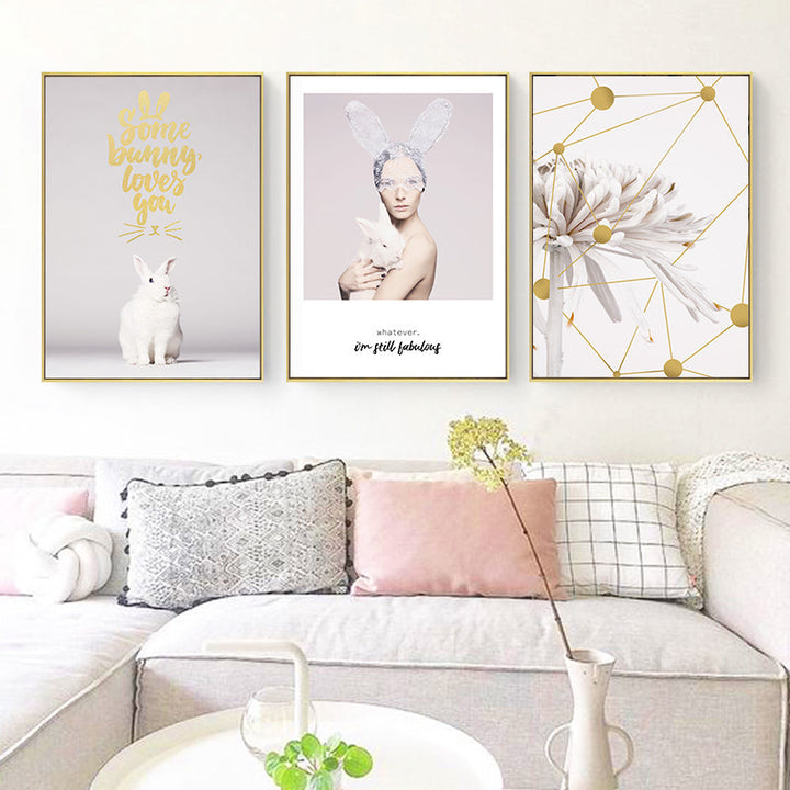 Sweet Bunny - Canvas Wall Art Painting