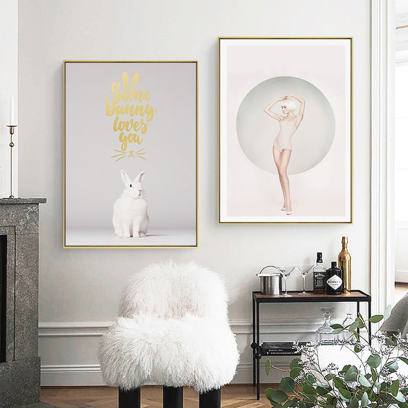 Sweet Bunny - Canvas Wall Art Painting