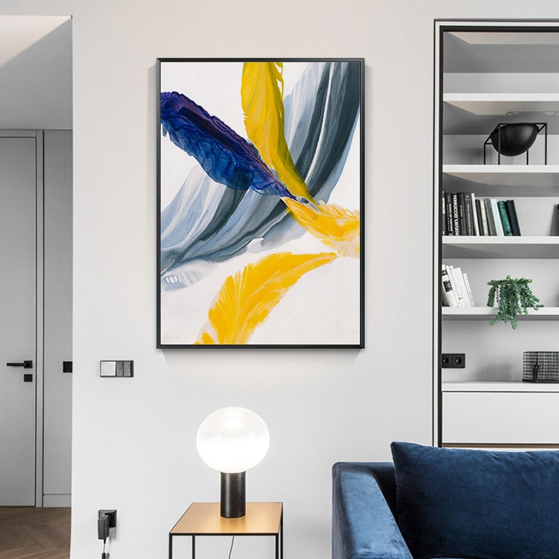 Feathers of Hope Colorful HD - Canvas Wall Art Painting