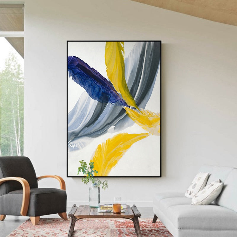 Feathers of Hope Colorful HD - Canvas Wall Art Painting