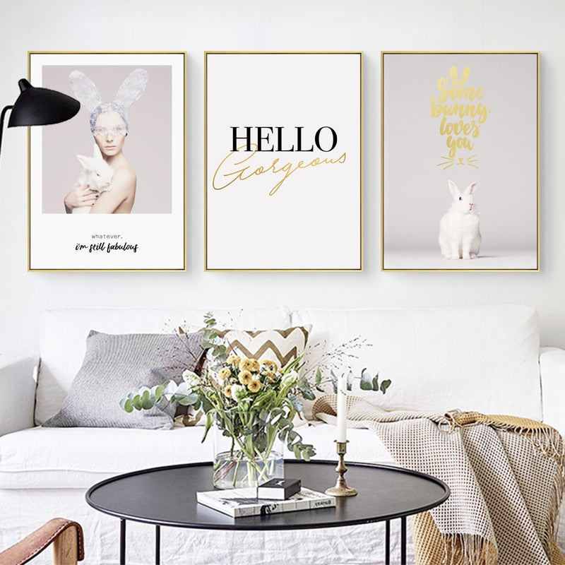 Sweet Bunny - Canvas Wall Art Painting
