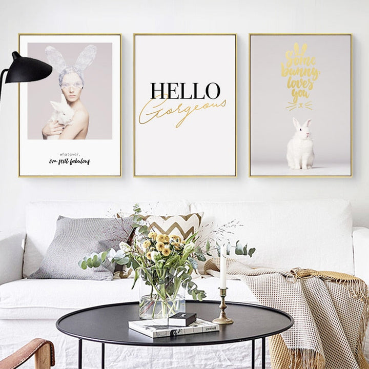 Sweet Bunny - Canvas Wall Art Painting