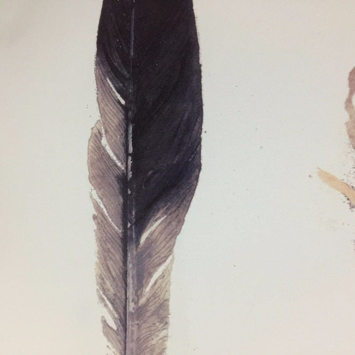 Vintage Abstract Beautiful Feather - Canvas Wall Art Painting