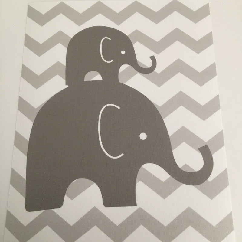 Sweet Elephants - Canvas Wall Art Painting