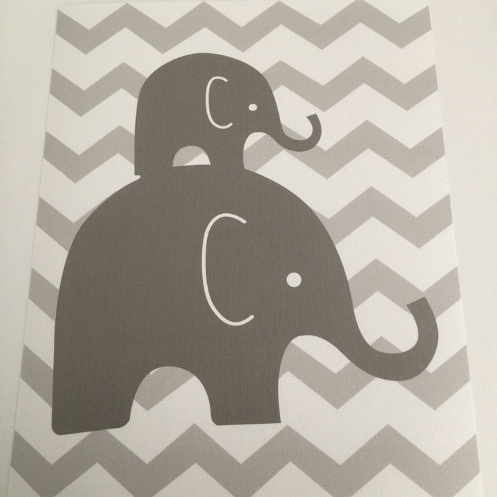 Sweet Elephants - Canvas Wall Art Painting