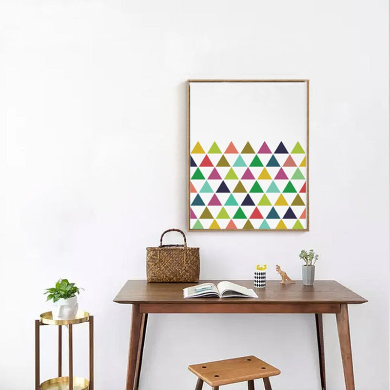 Geometric Triangle Colorful Decorative - Canvas Wall Art Painting